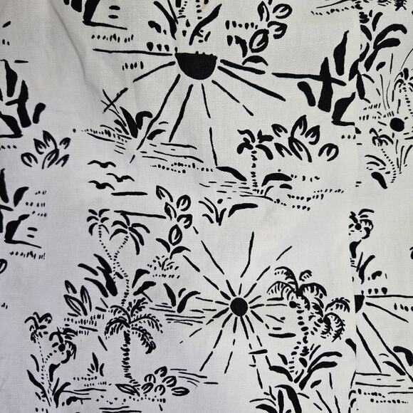 Free People Linen Blend Tunic Top This is Love Smocked Bow Strapless Tropical L - Picture 4 of 16